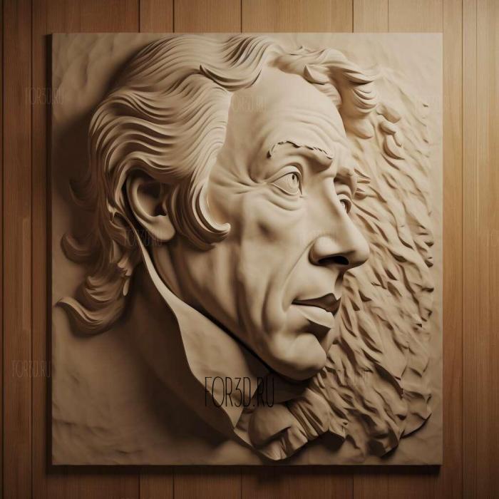 Fryderyk Chopin 4 stl model for CNC